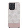 Guess GUHCP16LG4GLPI iPhone 16 Pro 6.3" różowy/pink hardcase 4G Bottom Stripe