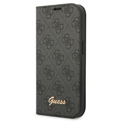 Guess GUBKP14LHG4SHK iPhone 14 Pro6,1" czarny/black book 4G Vintage Gold Logo