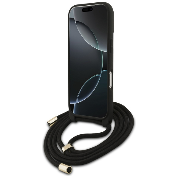 Etui Guess 4G Big Logo Cord Stap         Crossbody do iPhone 17 Pro brązowy