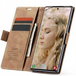 Spacecase Etui Wallet Galaxy S23 Ultra kawowy