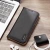 DUX DUCIS HIVO LEATHER FLIP COVER GENUINE LEATHER WALLET FOR CARDS AND DOCUMENTS IPHONE 14 BLACK