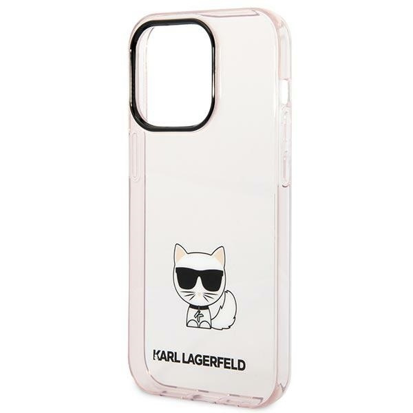 Etui Karl Lagerfeld Choupette Body na iPhone 14 Pro 6,1" - różowe
