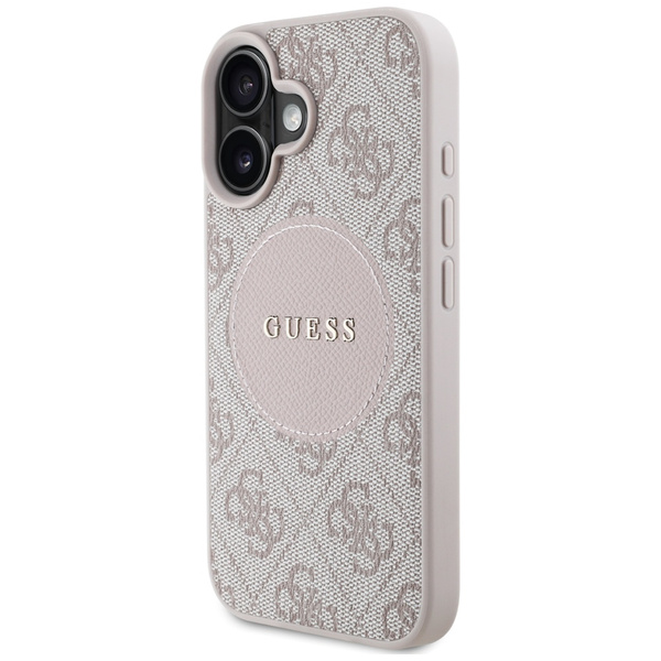 Etui Guess 4G Circle Classic Logo        MagSafe do iPhone 16 różowy