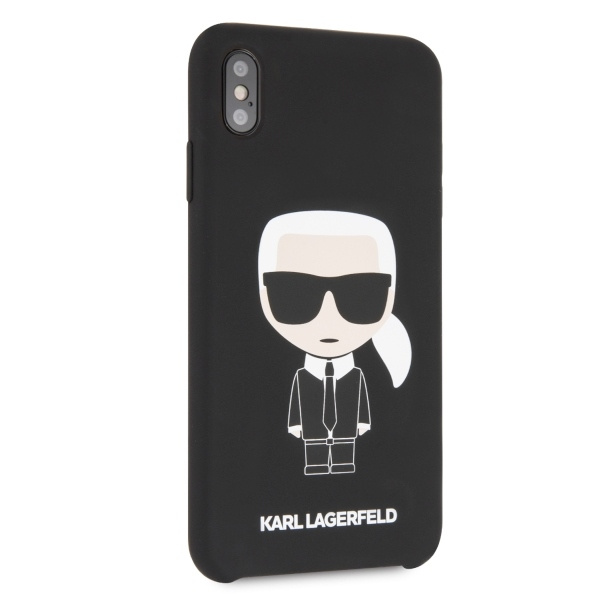 Karl Lagerfeld KLHCI65SLFKBK iPhone XsMax  hardcase czarny/black Silicone Iconic