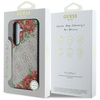 Etui Guess Leather 4G Flowers Print      Metal Classic Logo MagSafe Samsung Galaxy S25 różowy