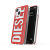 DIESEL CLEAR CASE GRAPHIC IPHONE 13 MINI CZERWONY/BIAŁY