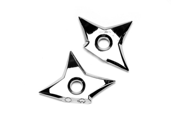 MAGNESY NINJA GWIAZDKI SHURIKEN NA LODÓWKĘ BRELOK