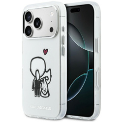Etui Karl Lagerfeld Karl & Choupette     Back MagSafe do iPhone 17 Pro Max przezroczysty