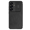 Nillkin Qin Pro Case for Samsung Galaxy S25 with Flip and Camera Cover - Black