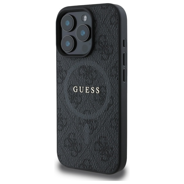 Guess GUHMP16XG4GFRK iPhone 16 Pro Max 6.9" czarny/black hardcase 4G Ring Classic Logo MagSafe