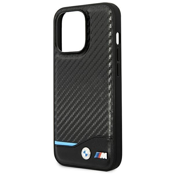 Case BMW BMHCP14L22NBCK iPhone 14 Pro 6.1 "black / black Leather Carbon