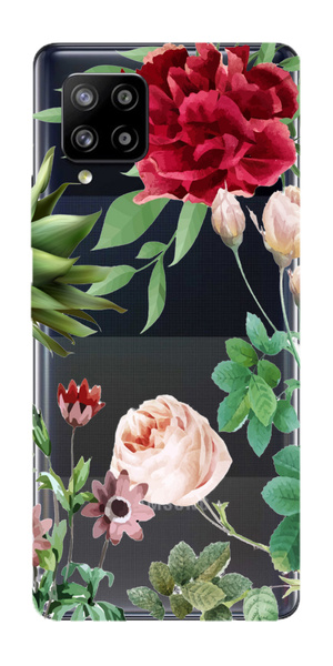 CASEGADGET OVERPRINT RED ROSE AND LEAVES SAMSUNG GALAXY A42