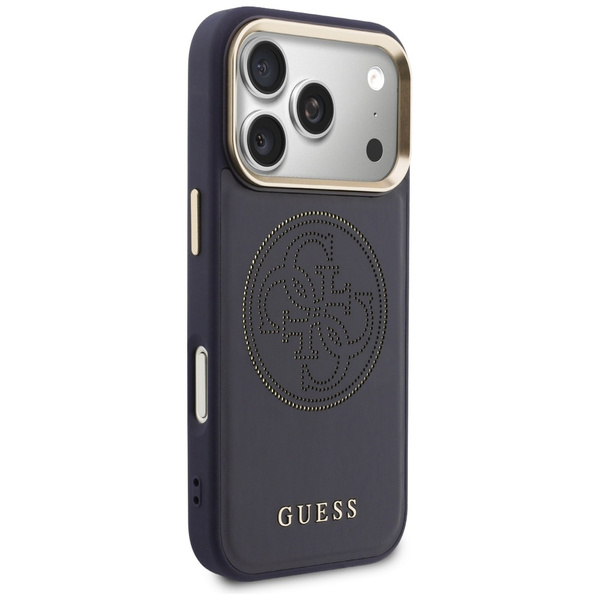 Etui Guess Perforated 4G MagSafe do      iPhone 17 Pro Max niebieski
