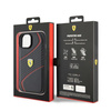 Etui Ferrari Twist Metal Logo do iPhone 15 - czarne