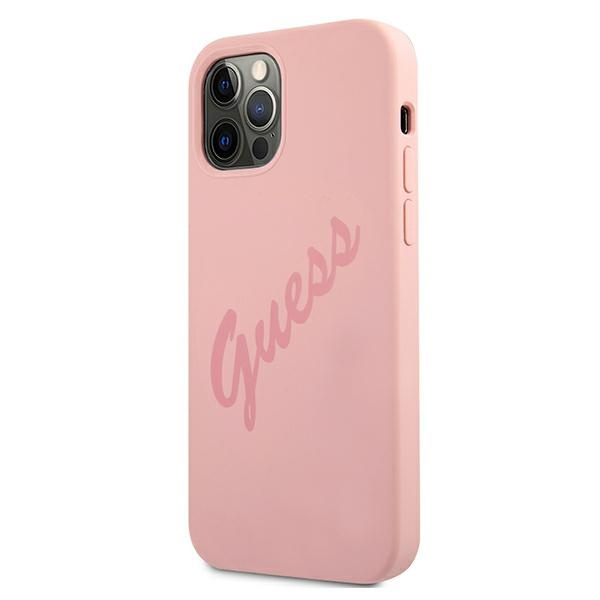 Guess GUHCP12LLSVSPI iPhone 12 Pro Max6,7" różowy/pink hardcase Script Vintage