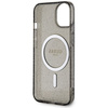 Guess GUHMP14MHCMCGK iPhone 14 Plus/ 15 Plus 6.7" czarny/black hardcase Glitter Gold MagSafe