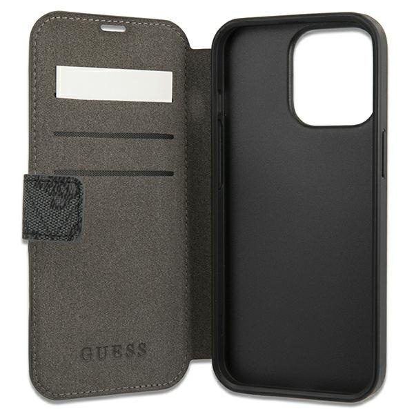Guess GUBKP13X4GDGR iPhone 13 Pro Max6,7" szary/grey book 4G Stripe