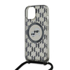 KARL LAGERFELD KLHMP15SHCKCKLCK IPHONE 15 / 14 / 13 6.1" BLACK/BLACK HARDCASE IML CROSSBODY MONOGRAM KARL & CHOUPETTE HEAD MAGSAFE