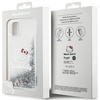 Hello Kitty Liquid Glitter Charms Kitty Head Case for iPhone 11 / Xr - Silver