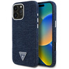Etui Guess Denim Triangle Logo MagSafe   do iPhone 16 Pro Max niebieski