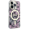 Guess GUHMP14XHCFWSP iPhone 14 Pro Max6.7" różowy/pink hardcase Flower MagSafe