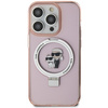 Karl Lagerfeld KLHMP15LHMRSKCP iPhone 15 Pro 6.1" pink/pink hardcase Ring Stand Karl&amp;Choupette MagSafe