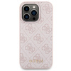 Zestaw Guess GUBPM5P14L4GEMGP iPhone14 Pro 6.1" hardcase + Powerbank 5000mAh MagSafe różowy/pink 4G Metal Logo