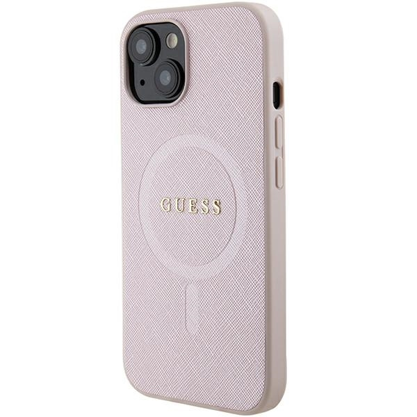 Guess GUHMP15MPSAHMCP iPhone 15 Plus / 14 Plus 6.7" różowy/pink hardcase Saffiano MagSafe