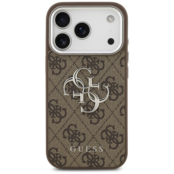Etui Guess 4G Big 4G Classic Logo do     iPhone 17 Pro brązowy srebrny