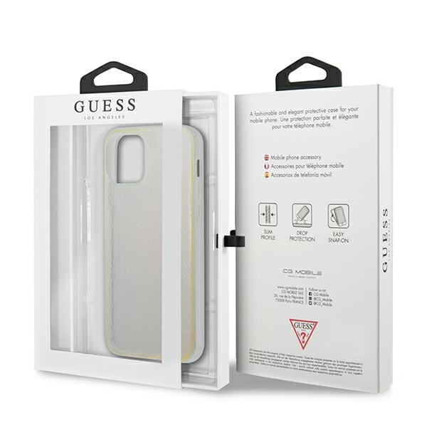 Guess GUHCP12M3D4GIRBL iPhone 12/12 Pro6,1" opalowy/iridescent hardcase 4G 3D Pattern Collection