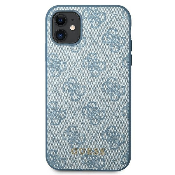 Guess GUHCN61G4GFBL iPhone 11 6,1"niebieski/blue hard case 4G Metal Gold Logo