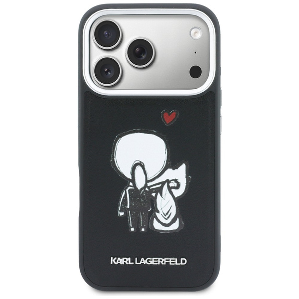Etui Karl Lagerfeld Karl & Choupette     Back Logo MagSafe do iPhone 17 Pro czarny