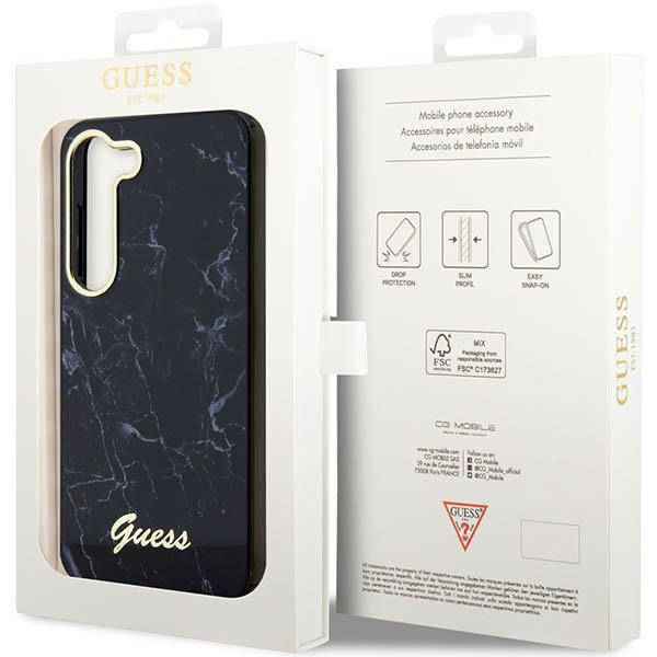 Guess GUHCS23MPCUMAK S23 +S916czarny/black hardcase Marble