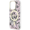 Guess GUHMP14XHCFWSP iPhone 14 Pro Max6.7" różowy/pink hardcase Flower MagSafe
