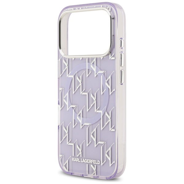 Etui Karl Lagerfeld IML KL Monogram      MagSafe do iPhone 17 Pro fioletowy