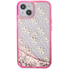 Guess GUHCP14SLC4PSGP iPhone 14 / 15 /13 6.1" różowy/pink hardcase Liquid Glitter 4G Transculent