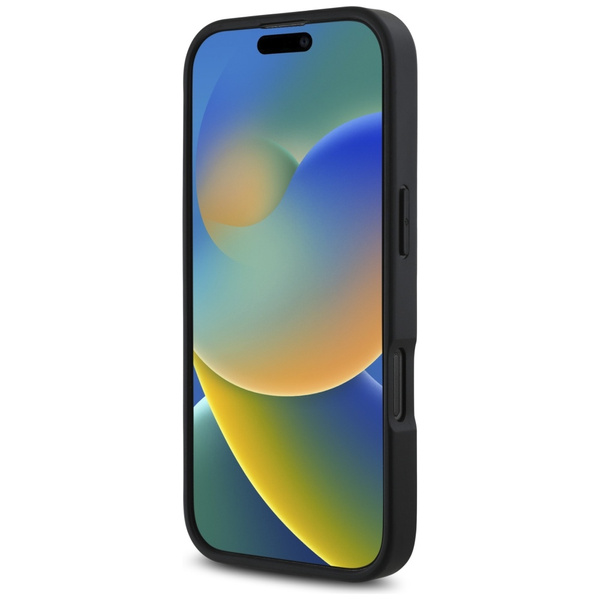 Etui Karl Lagerfeld HC Grained PU         Cardslot Metal Signature do iPhone 16 Pro Max czarny