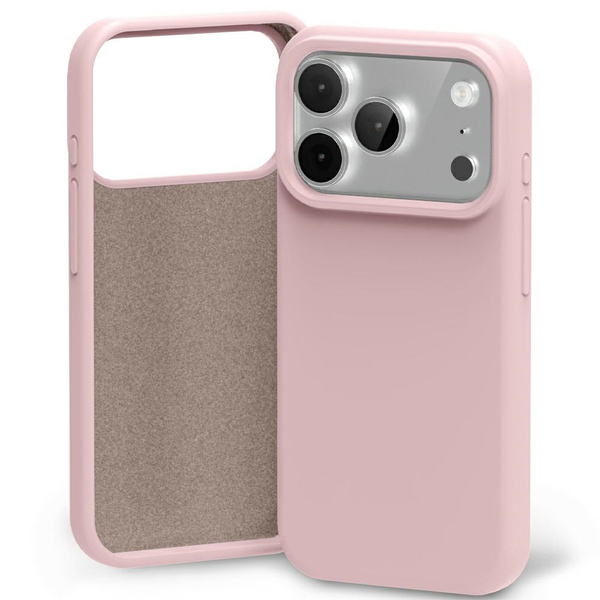 Etui Mercury Silicone do iPhone 17 Pro   Max różowo-piaskowy