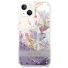 Guess GUHCP14MLFLSU iPhone 14 Plus / 15 Plus 6.7" fioletowy/purple hardcase Flower Liquid Glitter