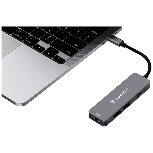 Adapter Hub Verbatim USB-C/HDMI/USB-A    3.2/USB-A 2.0 aluminiowy 32155
