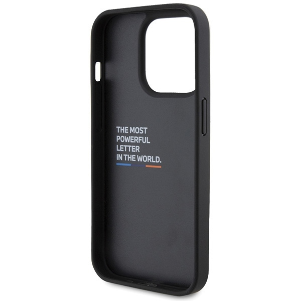 Etui BMW Leather Carbon na iPhone 15 Pro - czarne