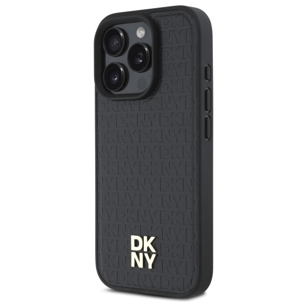 DKNY DKHMP16LPSHRPSK iPhone 16 Pro 6.3"  hardcase czarny/black Repeat Pattern Stack Logo MagSafe