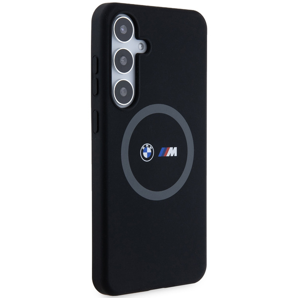 Etui BMW M Silicone Printed Ring MagSafe na Samsung Galaxy S24+ - czarne