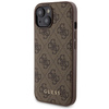 Zestaw Guess GUBPM5P15S4GEMGW iPhone15 6.1" hardcase + Powerbank 5000mAh MagSafe brązowy/brown 4G Metal Logo