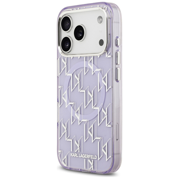 Etui Karl Lagerfeld IML KL Monogram      MagSafe do iPhone 17 Pro Max fioletowy