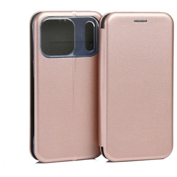 Etui Beline Book Magnetic do iPhone 17   Pro różowo-złoty