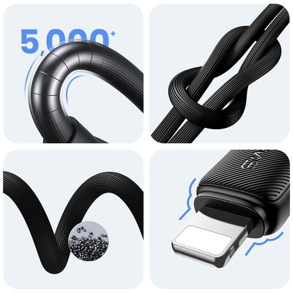 Kabel USAMS KY Series US-SJ694 2.4A      Lightning do USB-A 2m biały