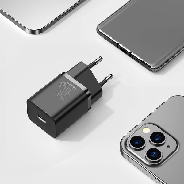 Baseus ładowarka sieciowa Super Si PD 30W 1x USB-C czarna