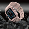 Protect Strap Band opaska z etui do Apple Watch 7 / 6 / 5 / 4 / 3 / 2 / SE (41 / 40 / 38mm) obudowa pancerny pokrowiec na zegarek różowy