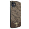 Guess GUHCN61PU4GHBR iPhone 11 6,1" / Xr6,1" brązowy/brown hardcase 4G Triangle Collection
